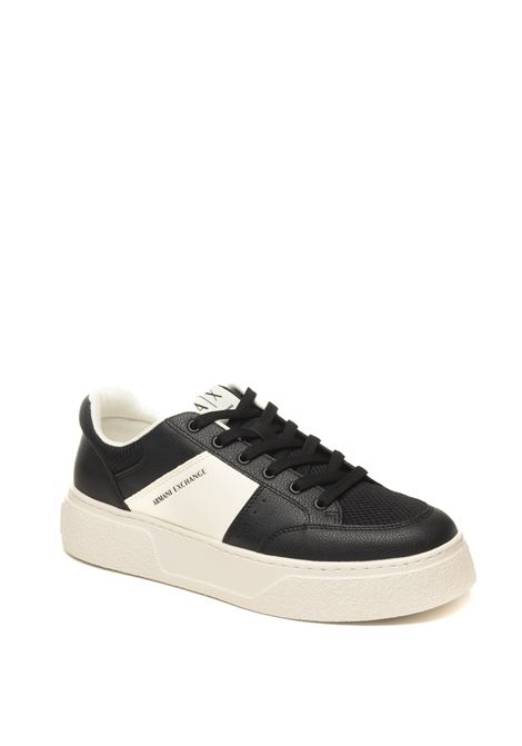 Black/white leather sneaker ARMANI EXCHANGE | XM002627AF22831-MC024